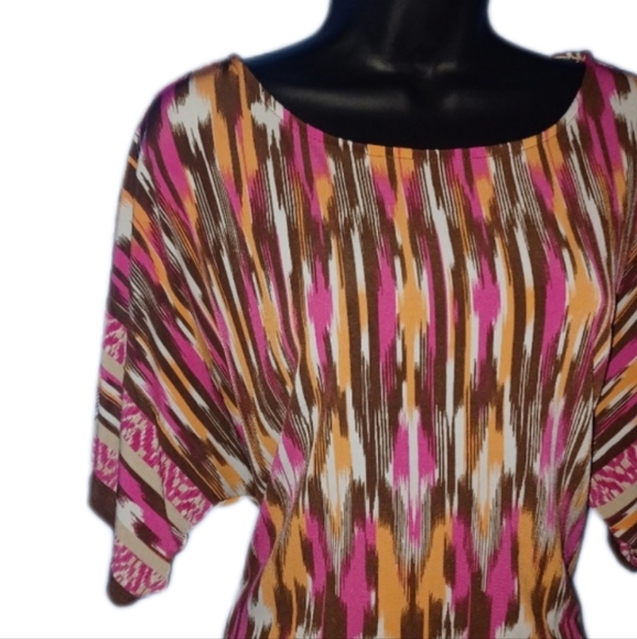 Michael Kors Pink Tribal Blouse - Picture 2 of 5